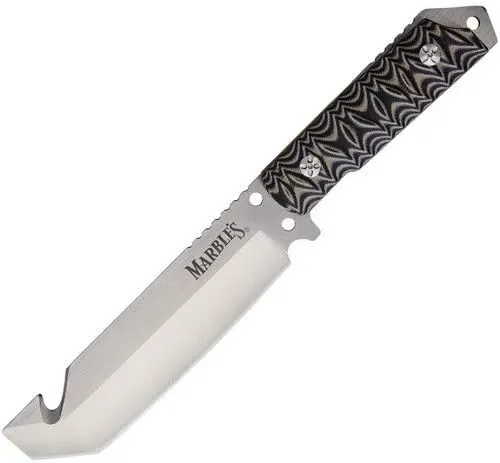 HK8947-115GT Tanto Fixed Plain Blade Hunting Knife   Sheath