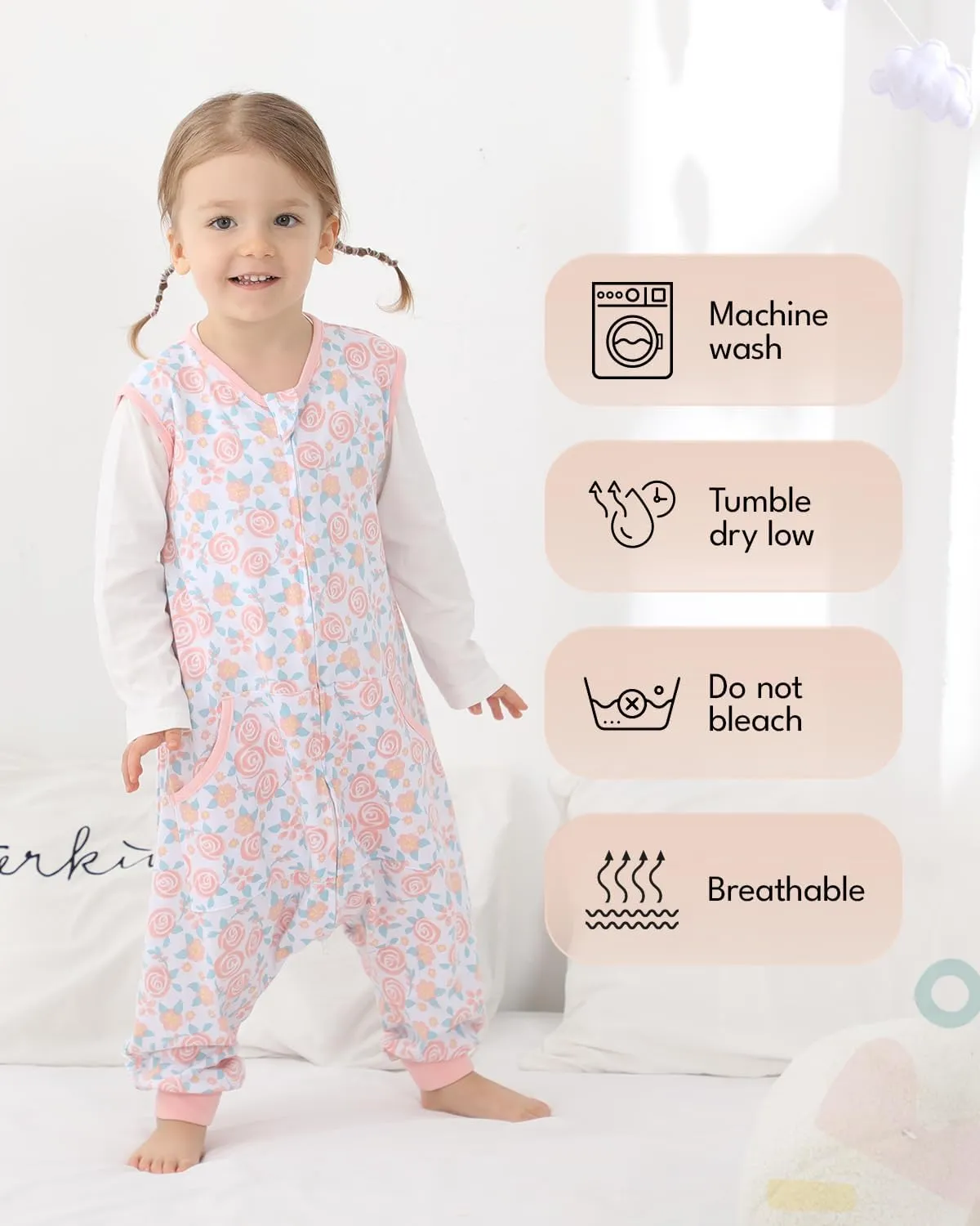 HOMEAL Sleep Sack with Legs,Summer Toddler Sleep Sacks 2t-3t,Toddler Light Wearable Blanket Baby,Light Weighted Sleep Sack Baby for Early Walkers,12months-7T