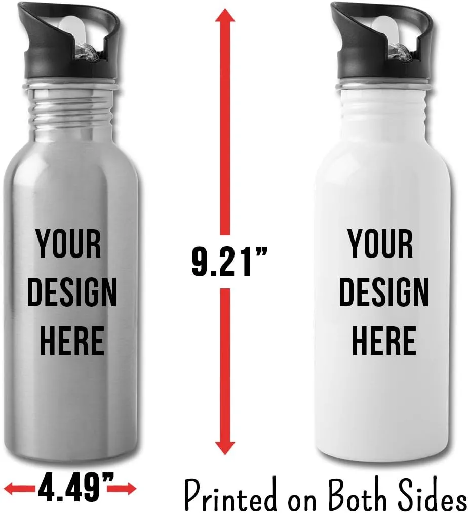 I Never Dreamed Flight Attendant Water Bottle Gifts Appreciation Funny Thank You For Men Womens 20 fl oz Bottle Silver
