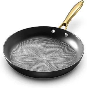 imarku Cast Iron Skillets, 12 Inch Cast Iron Pan, Professional Non Stick Frying Pans Long Lasting Nonstick Frying Pan Nonstick Pans Stay Cool Handle Easy Clean Unique Father's Day Gifts