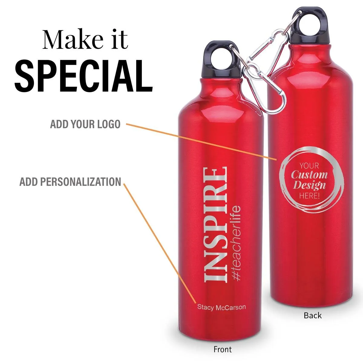 Inspire #teacherlife 24 oz. Carabiner Canteen