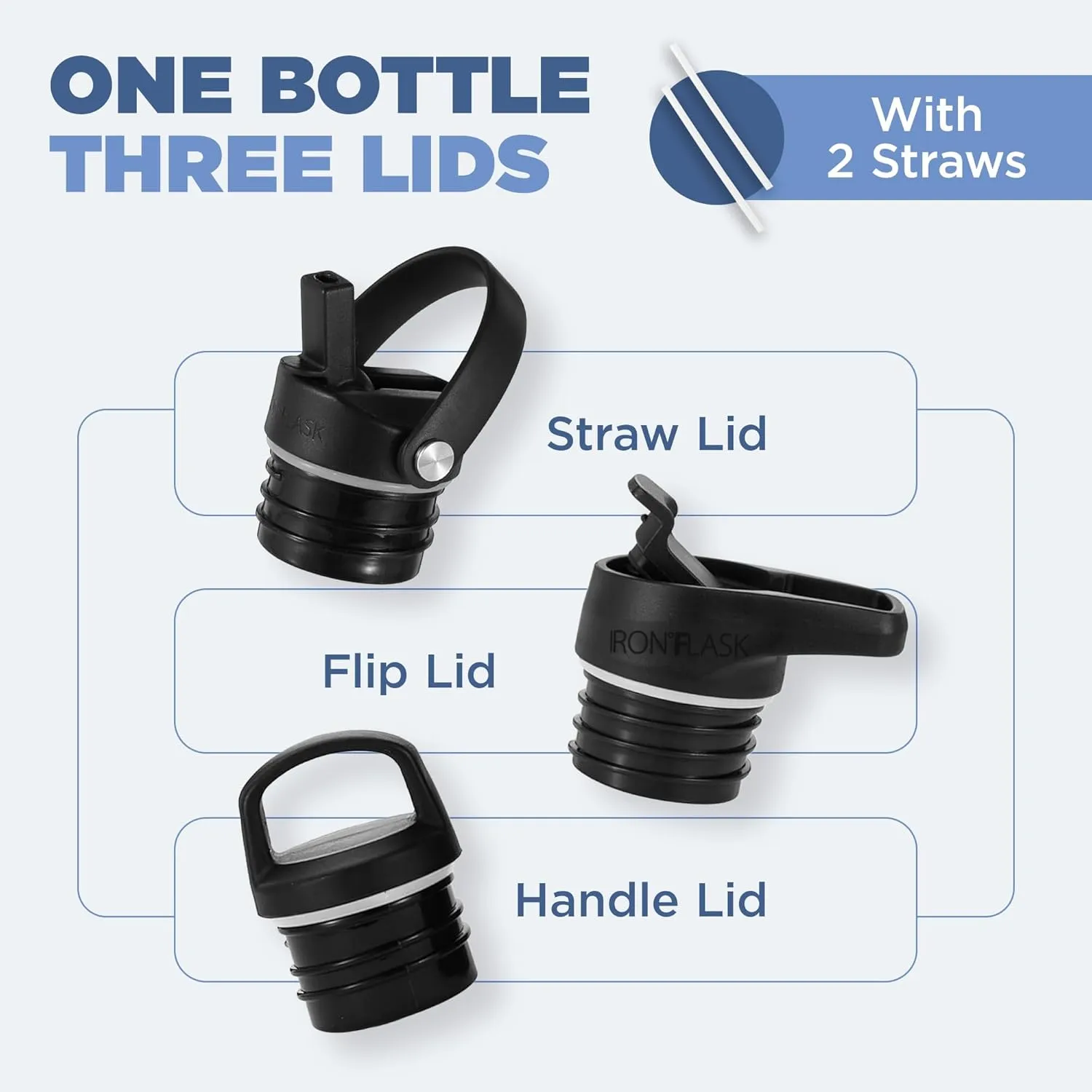 IRON °FLASK Camping & Hiking Hydration Canteens - 3 Lids (Narrow Straw Lid) Leak Proof Vacuum Insulated Stainless Steel - Hot & Cold Double Walled Sports Water Bottle - Autumn Cocoa, 24 Oz