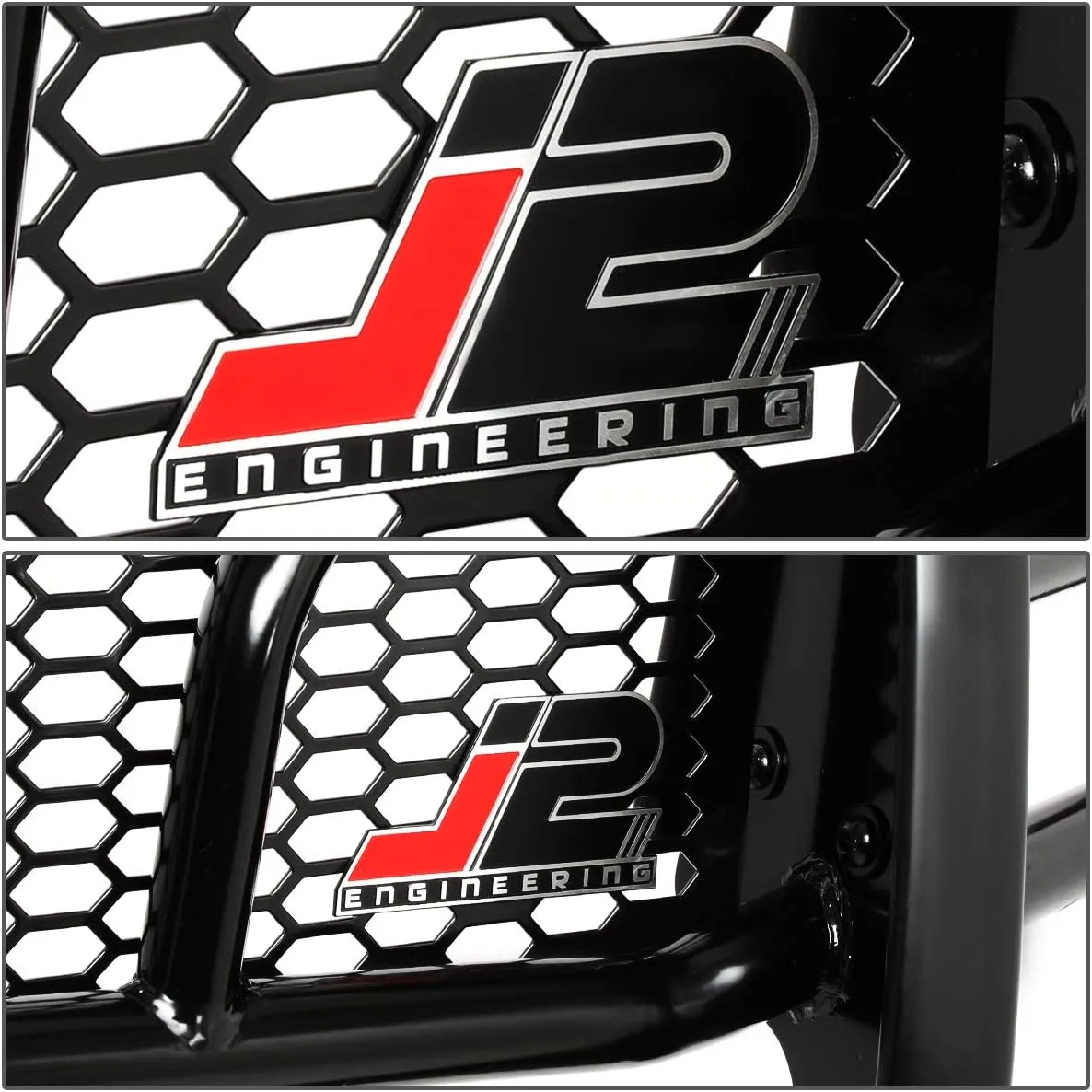 J2 Engineering J2-GG-015 Heavy Duty Honeycomb Mesh Front Bumper Guard Replacement [Compatible with 07-14 Toyota FJ Cruiser]