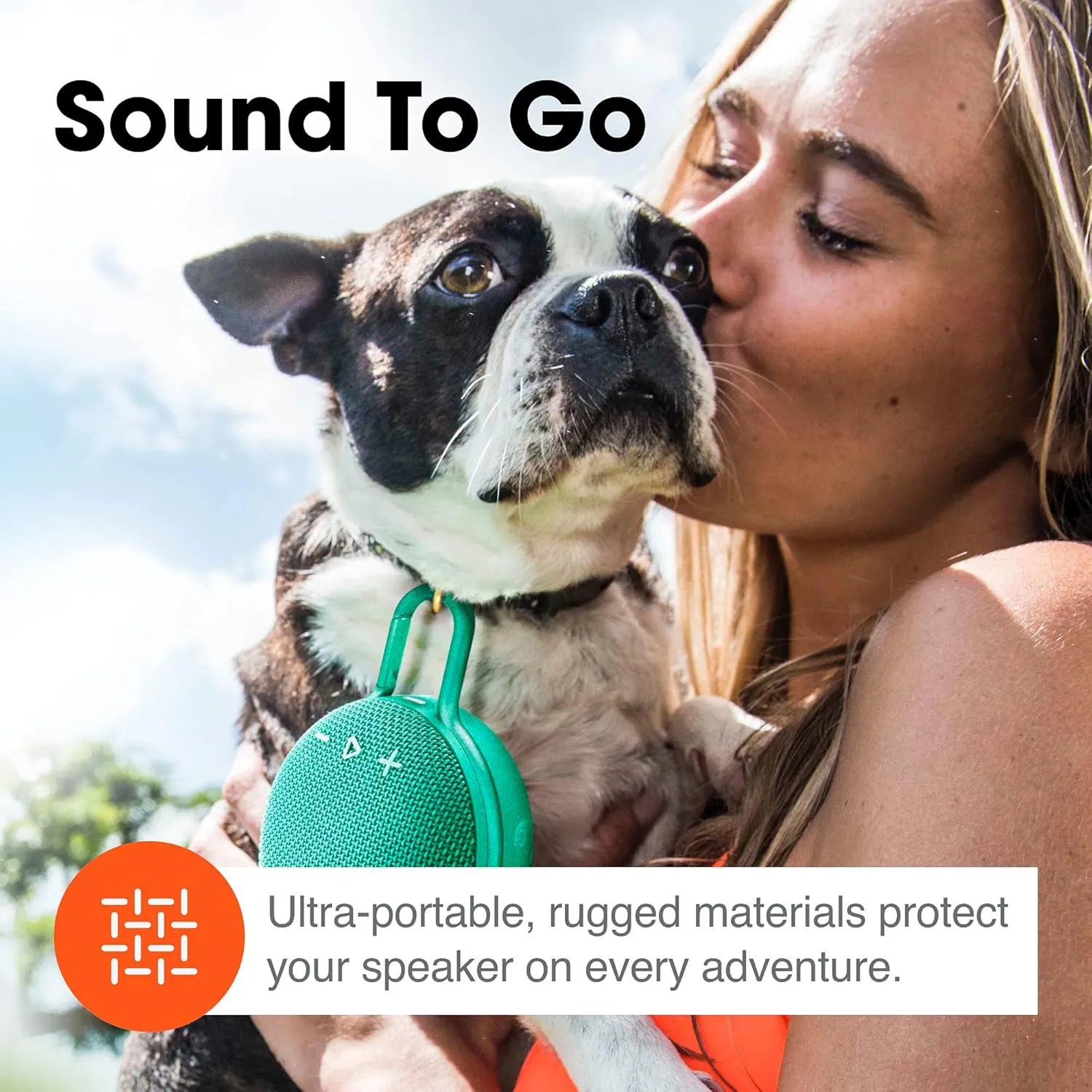 JBL Clip 3, Steel White - Waterproof, Durable & Portable Bluetooth Speaker - Up to 10 Hours of Play - Includes Noise-Cancelling Speakerphone & Wireless Streaming