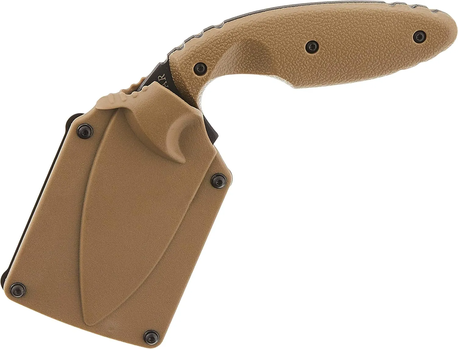 KA-BAR 1477CB, TDI Law Enforcement Clip, Partial Serrated, Coyote Brown, Hard Sheath , 5 5/8"