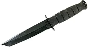 KA-BAR 5054, Short Fighting/Utility Knife, Tanto, Black,Medium