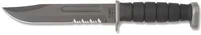 Ka-Bar Bowie Fixed 7.0 in Black Combo Blade Polymer Handle