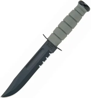 Ka-Bar Fighting Knife with Kraton Handle Edge, Grey