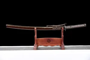 Katana Japanese Knife, T10 Steel, Water Repellent, Grind Blade, White Dark