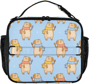 Kcldeci Capibala Onions Insulated Lunch Bag Lunch Box Kids Lunch Bags Reusable Lunch Tote Bag LunchBag for Girls Boys School Travel Picnic