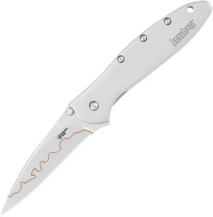Kershaw Leek Composite Blade Folding Pocketknife, 3" D2 Steel and 14C28N Stainless Steel Blade, Assisted Opening Folding EDC