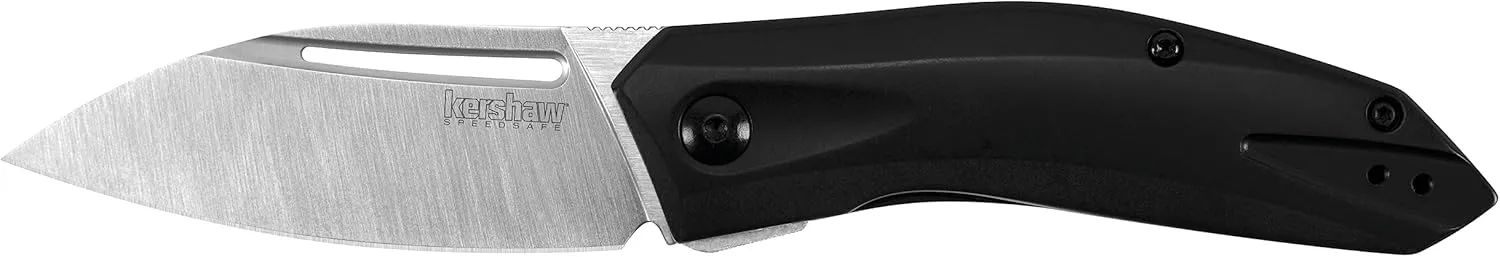 Kershaw Turismo Leaf Blade Pocket Knife 2.9 inch Blade, Assisted Opening Frame Lock, 5505, Black, 2.8 Ounce