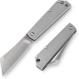 KeyUnity KK03S Small Folding Knife Fixed Blade Knife, Stainless Steel EDC Pocket Knife for men & Women