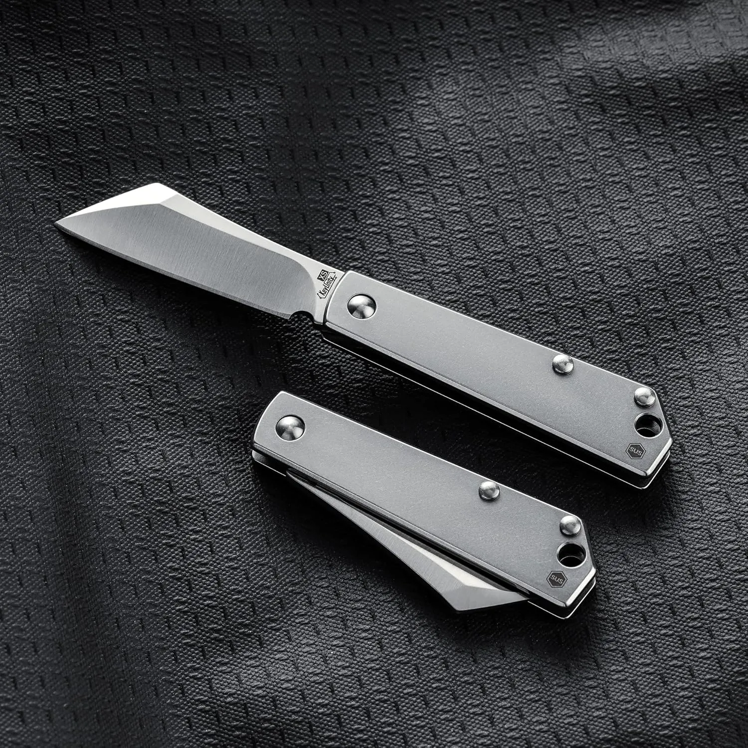 KeyUnity KK03S Small Folding Knife Fixed Blade Knife, Stainless Steel EDC Pocket Knife for men & Women