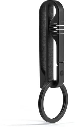 KeyUnity KM03 Titanium Keychain Clip Belt Loop Key Holder with Removable Key Ring for Duty Belt