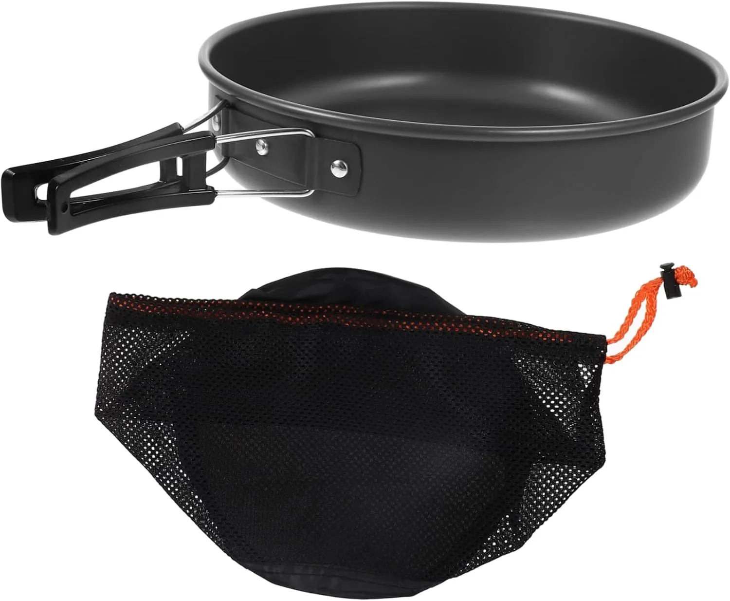 KICHOUSE Nonstick Camping Grill Pan Portable Cooking Set Mesh Bag for Camping Hiking and Outdoor Cooking