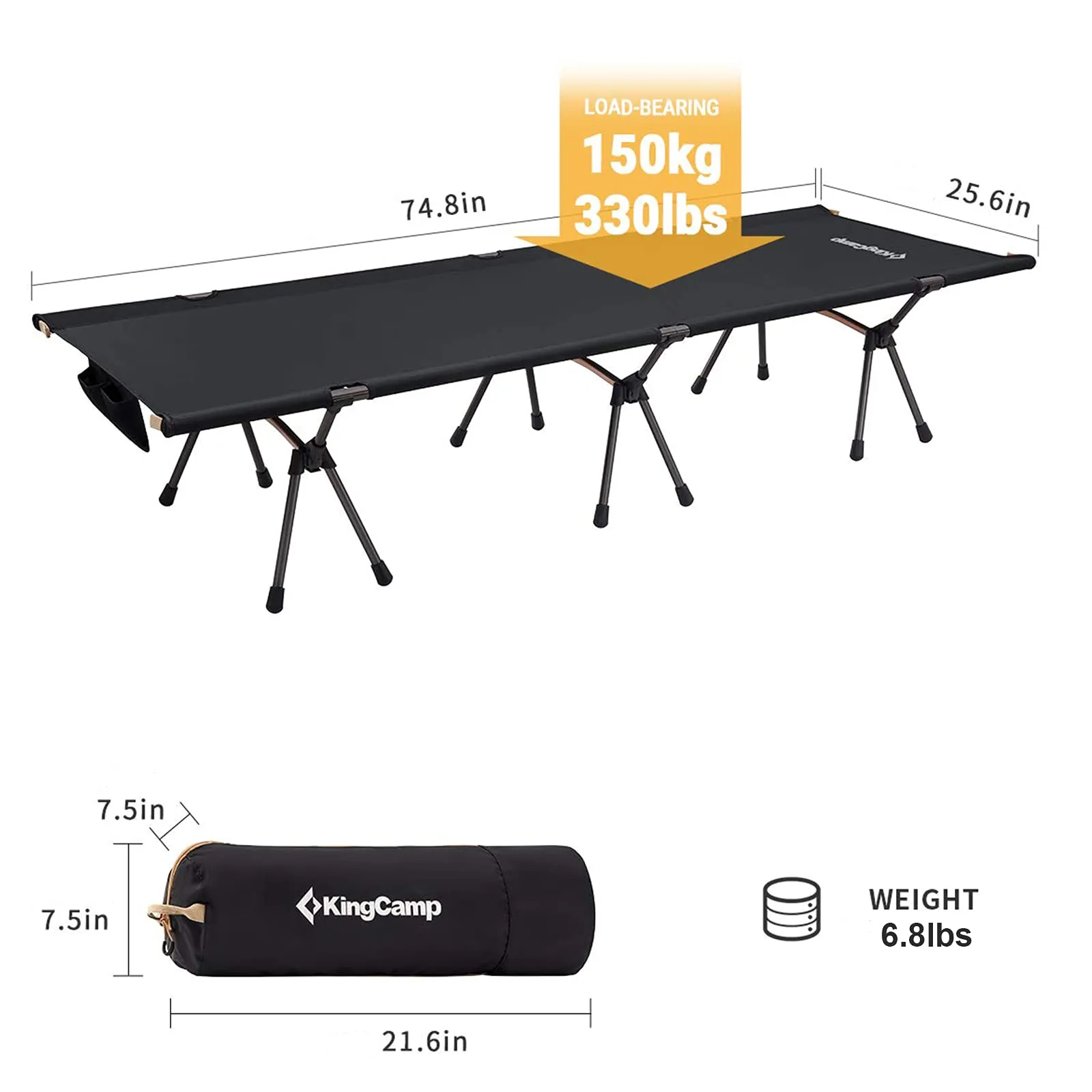 KingCamp GINKGO Ultralight Camping Cot