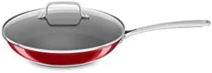KitchenAid Stainless Steel 12 Nonstick Skillet with Glass Lid