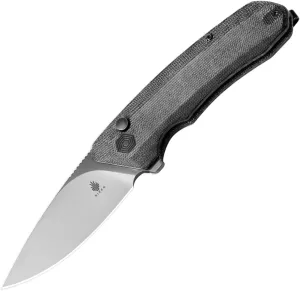 Kizer Invictus Folding Pocket Knife, 3.41" 154CM Steel with Black Micarta Handle, Small EDC Knife with Pocket Clip, Flipper Camping Hiking Knives for Men Women, V3602C1