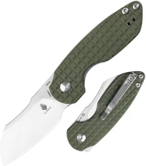 Kizer OCTOBER Mini Pocket Knife Green G10 Handle, EDC Outdoor Folding Knife 154CM Blade V2569C1