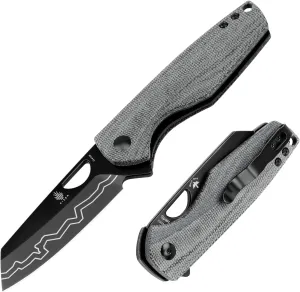 Kizer Sparrow Pocket Knife, 2.99 Inches 154CM Steel EDC Folding Camping Knives, Black Micarta Handle Hunting Survival Knife, Small EDC Gentleman Knife V3628C1