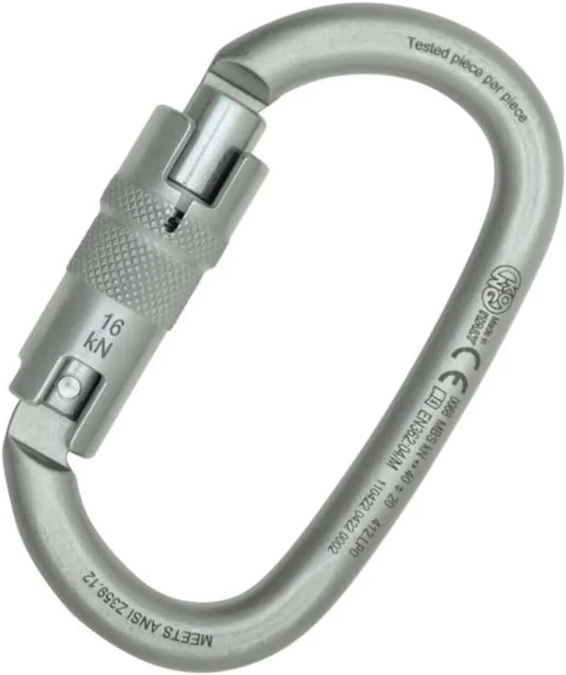 Kong Italy - Ovalone Auto Block ANSI Carabiner - Lunar White