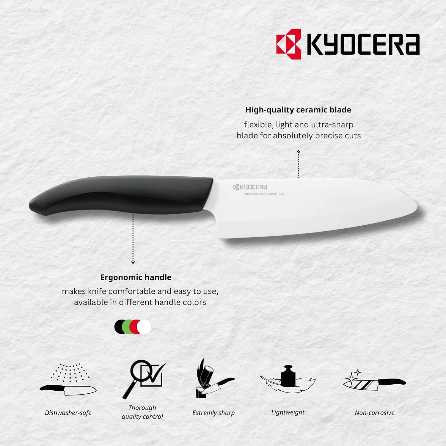 Kyocera Advanced Ceramic Revolution Series 3-inch Paring Knife, Green Handle, White Blade