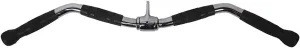 Lat Bar Cable Machine Attachment, Curl Pulldown Bar with Full Rotation and Rubber Handle for Gym, Strength Workout, Body Training, Muscle Building, 30 Inch