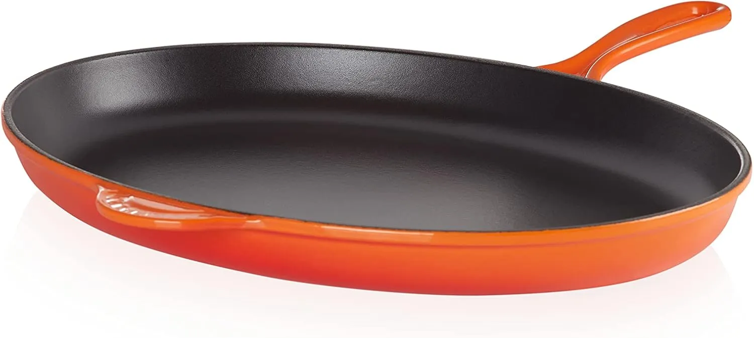 Le Creuset Enameled Cast-Iron 15.75 Inch Oval Skillet, Flame