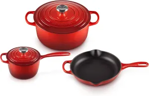 Le Creuset Enameled Cast Iron Signature Cookware Set, 5 pc. , Cerise