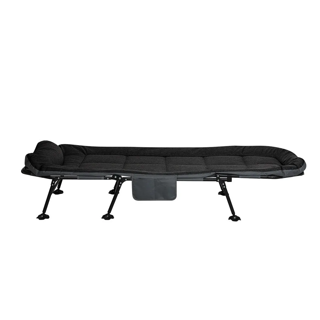 Levede Folding Camping Bed Camp Cots Black-NSW_Rural