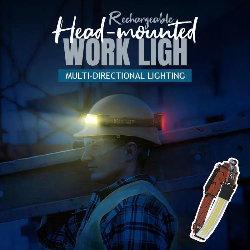 Lightweight COB Head Torch Flashlight USB Rechargeable Head Torch 3 Modes Head Light COB LED Head Lamp