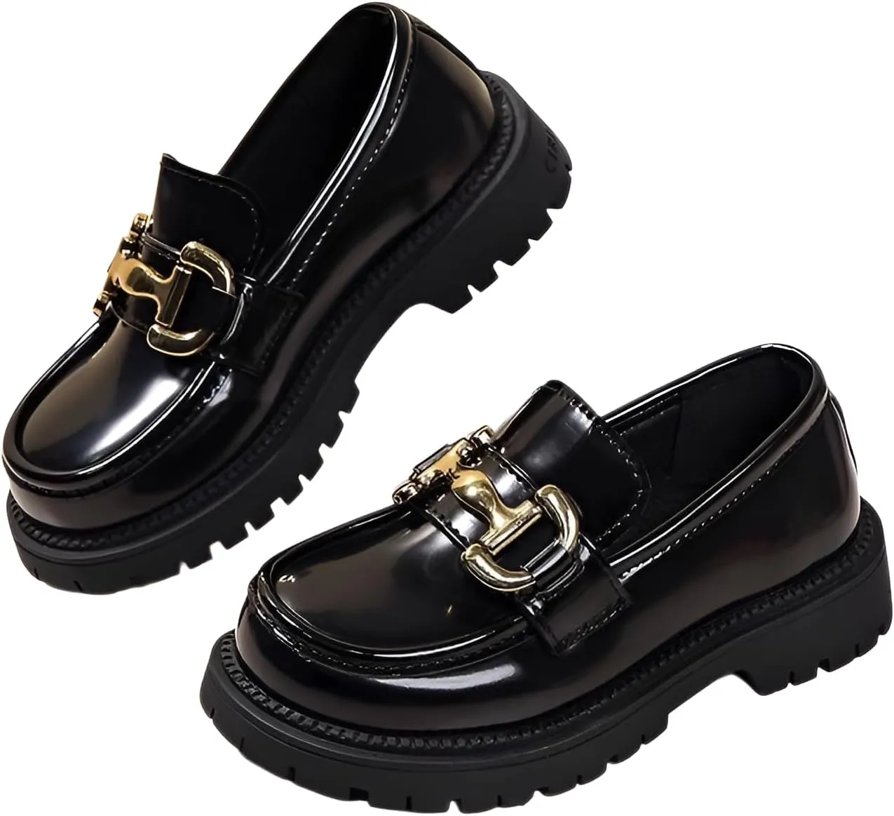 lilaBelle]Girls Loafers Slip-On School Dress Shoes for Kids Comfortable Lightweight Formal Shoes Graduation Ceremonies Performances Breathable Leather F3