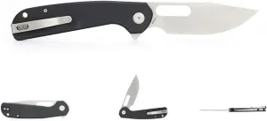 LIONGMAH Folding Pocket Knife, 3.75" Blade,G10 Handle, Liner Lock, Reversible Pocket Clip for Everyday Carry, Outdoor Activities, Perfect Tool for Camping Hunting Survival (Right-handed version)