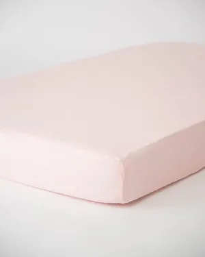 Little Unicorn - Cotton Muslin Cot Sheet - Blush