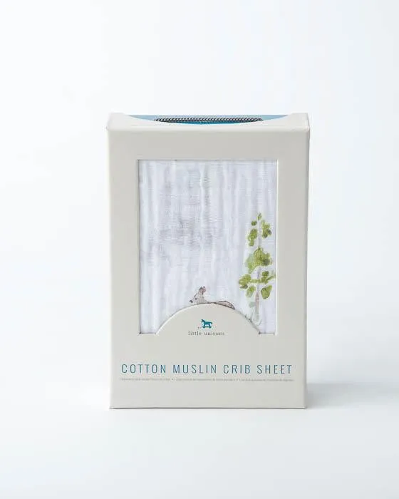 Little Unicorn - Cotton Muslin Cot Sheet - Oh Deer