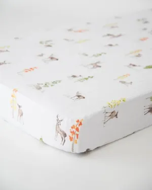 Little Unicorn - Cotton Muslin Cot Sheet - Oh Deer