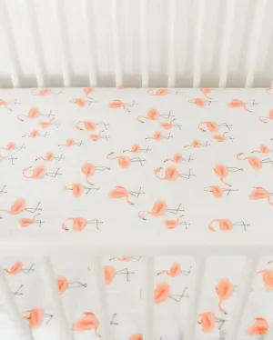 Little Unicorn - Cotton Muslin Cot Sheet - Pink Ladies