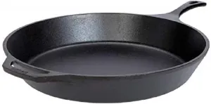 Lodge 15 Inch Cast Iron Pre-Seasoned Skillet – Signature Teardrop Handle - Use in the Oven, on the Stove, on the Grill, or Over a Campfire, Black