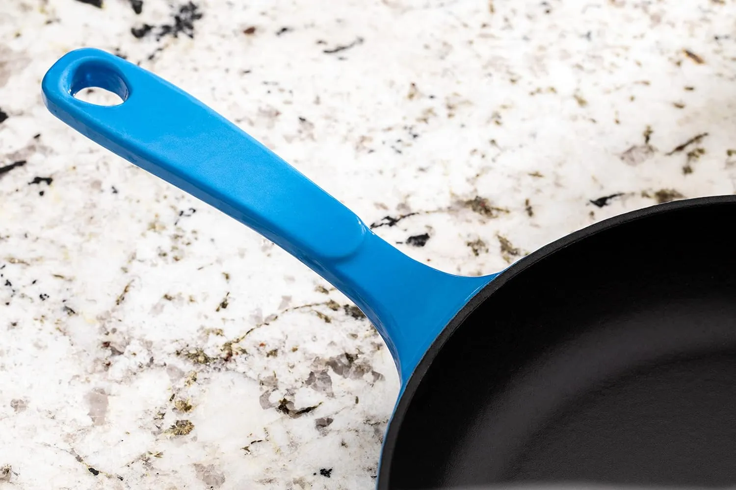 Lodge Color EC11S33 Enameled Cast Iron Skillet, Caribbean Blue, 11-inch
