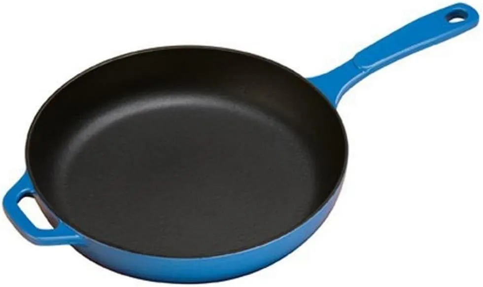 Lodge Color EC11S33 Enameled Cast Iron Skillet, Caribbean Blue, 11-inch