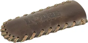 Lodge Nokona Leather Hot Handle Holder, Spiral Stitched, Coffee