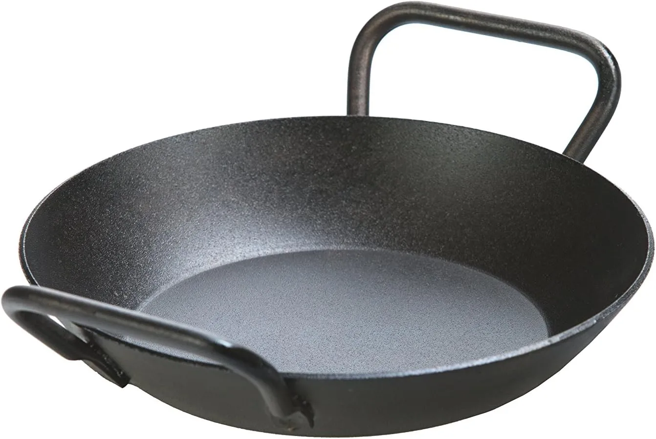 Lodge Pre-Seasoned Carbon Steel Skillet - Use in the Oven, on the Stove, on the Grill, or Over a Campfire - 8 Inch Dual Handle