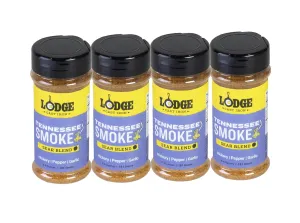 Lodge Sear Blend - Made for Cast Iron Cooking - Use Over the Grill, On the Stove, or Even in the Oven, Non-GMO - 6.4oz (4 Pack) - Tennessee Smoke