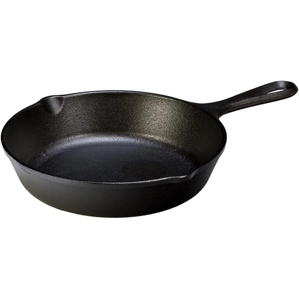 Lodge Seasoned Cast Iron Skillet - 12 Inch Ergonomic Frying Pan with Assist Handle, black