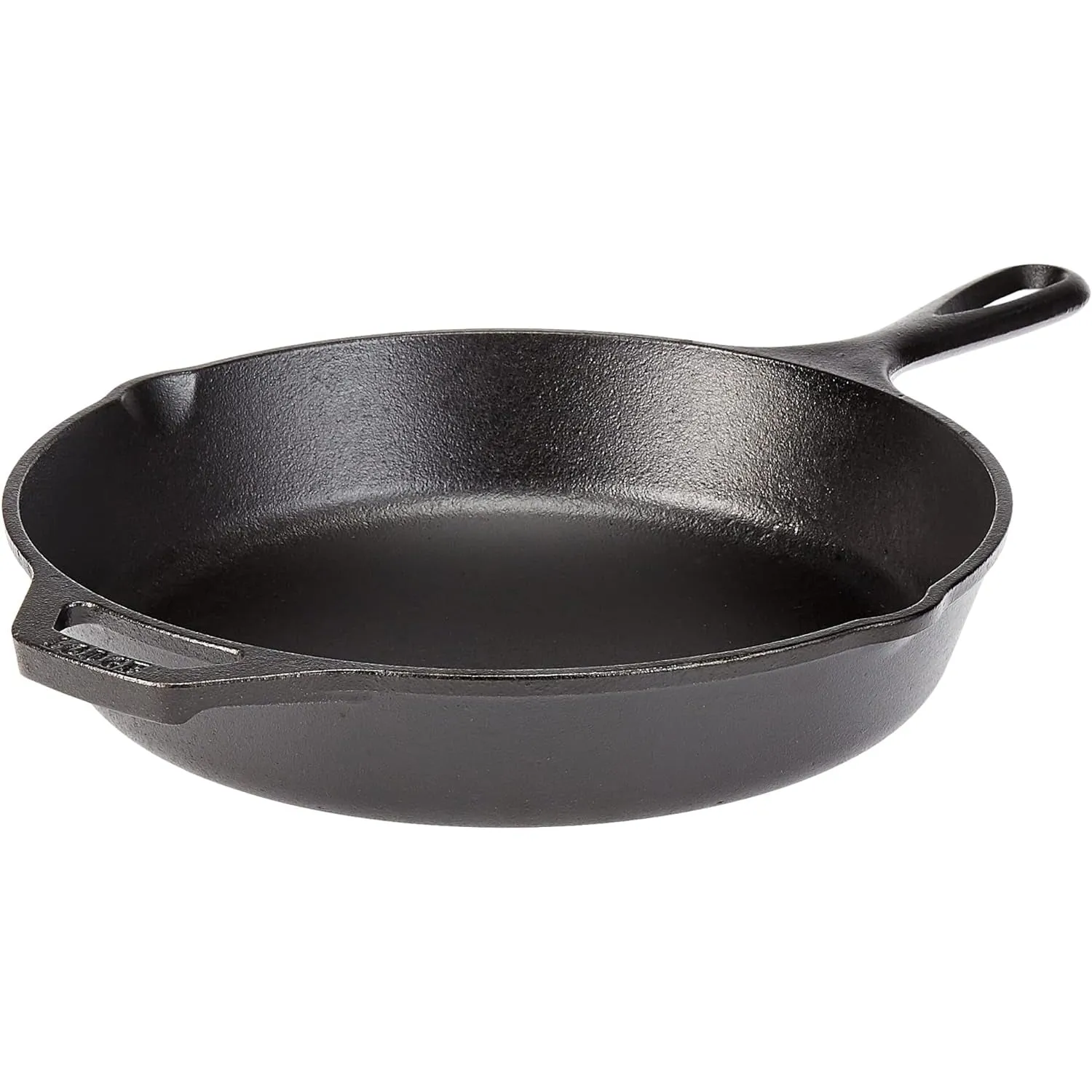 Lodge Seasoned Cast Iron Skillet - 12 Inch Ergonomic Frying Pan with Assist Handle, black