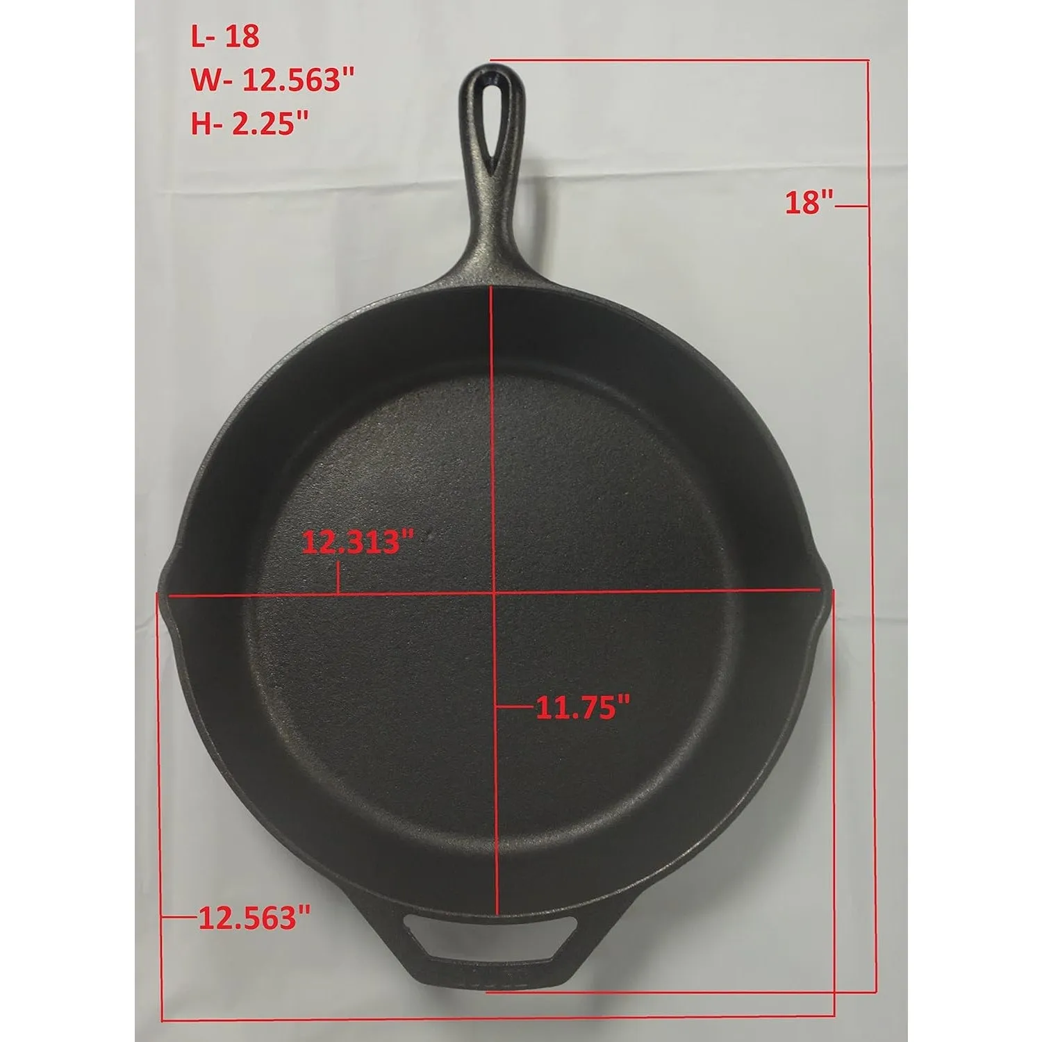 Lodge Seasoned Cast Iron Skillet - 12 Inch Ergonomic Frying Pan with Assist Handle, black