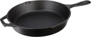 Lodge Wildlife Series - 10.25 Inch Seasoned Cast Iron Skillet with Deer Scene and Assist Handle, Black