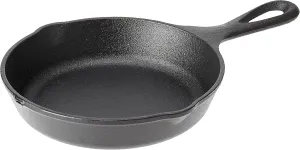 Lodge Wildlife Series-6.5" Cast Iron Skillet with Wolf Scene, Black