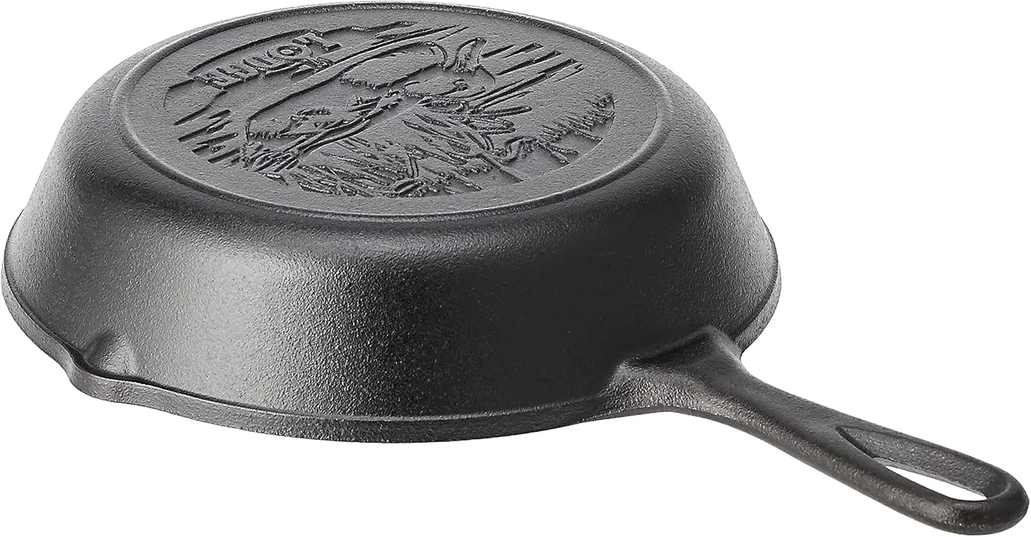 Lodge Wildlife Series - 8 Inch Seasoned Cast Iron Skillet with Duck Scene
